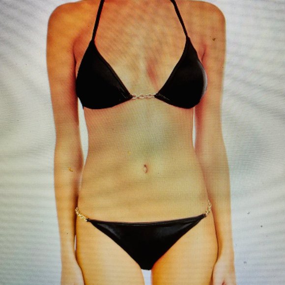 SEXY NWT Elizabeth Hurley Black Chain Bikini - Picture 3 of 5